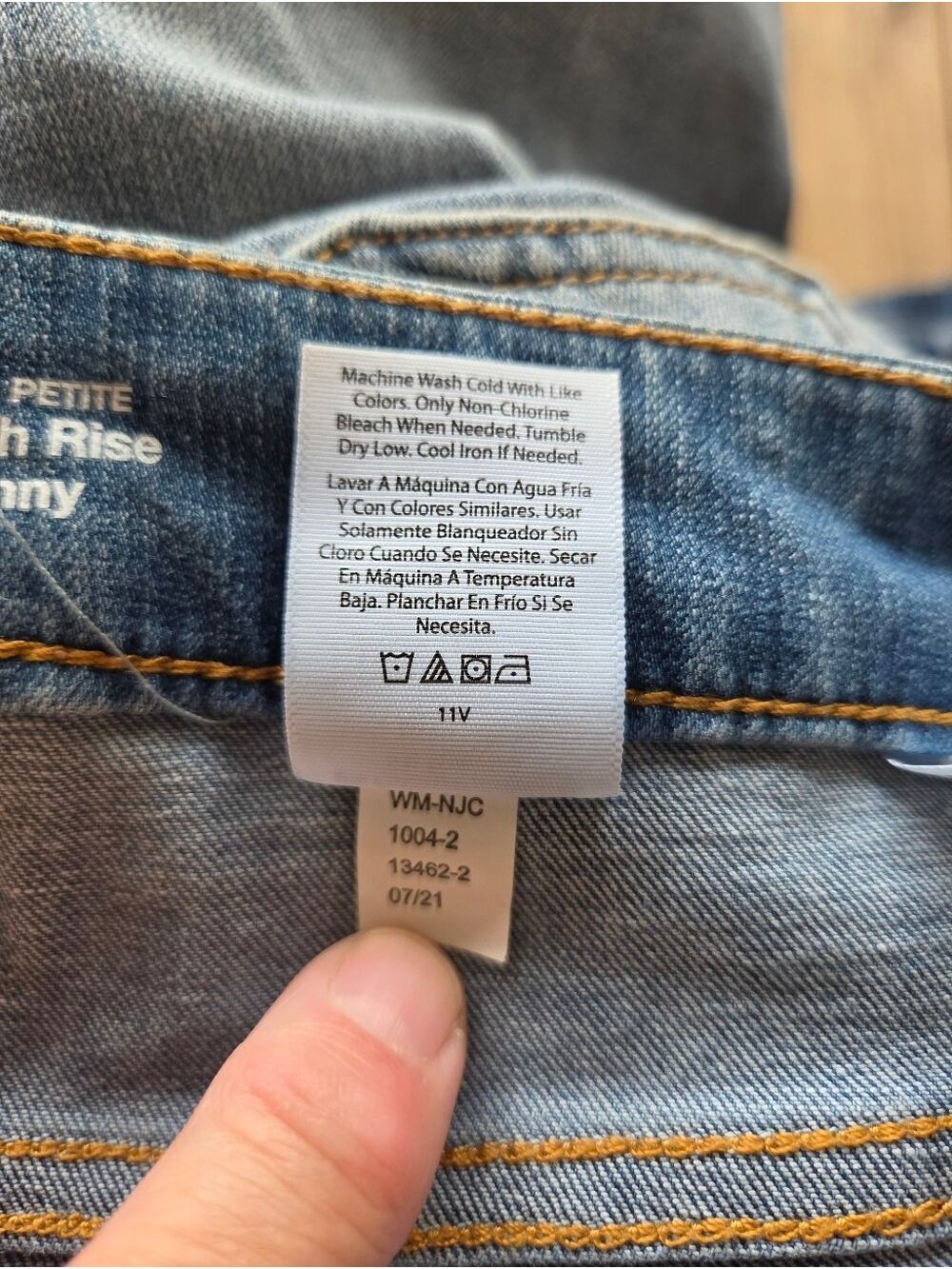 Time and Tru Light Blue Skinny Jeans Size 14P - Picture 4 of 4
